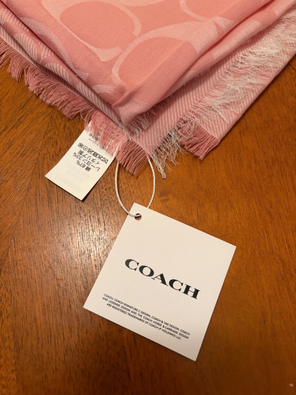 Coach Signature Oversized Square Scarf - NWT - Picture 8 of 8